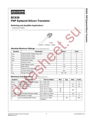 BC636TFR datasheet  